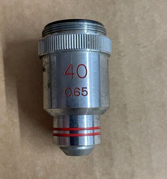 Swift 656344 Microscope Objective Lens 40x 0.65 - Two Red Stripes