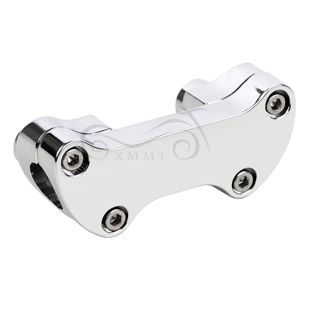 CNC 1 1/2" Handlebar Riser Bottom & Clamp For Harley Night Train Softail FXSTC