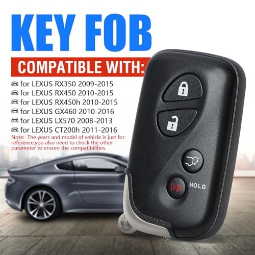 Smart Key Fob Transmitter Keyless Entry Remote Replacement for Lexus