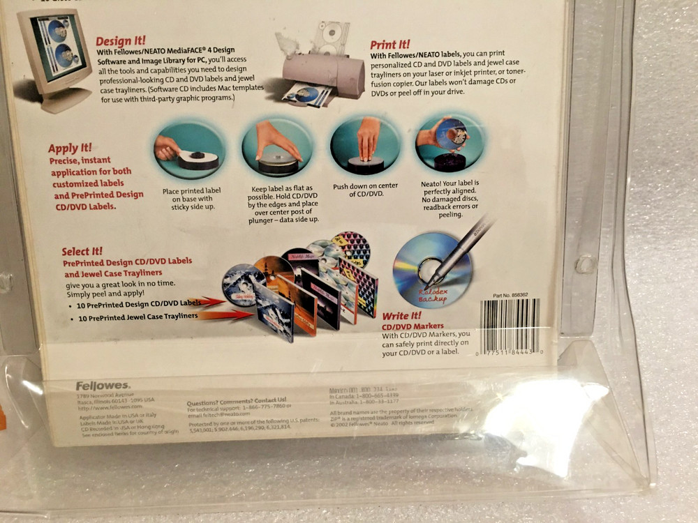 Fellowes Neato Label Suite for CD & DVD Labeling System