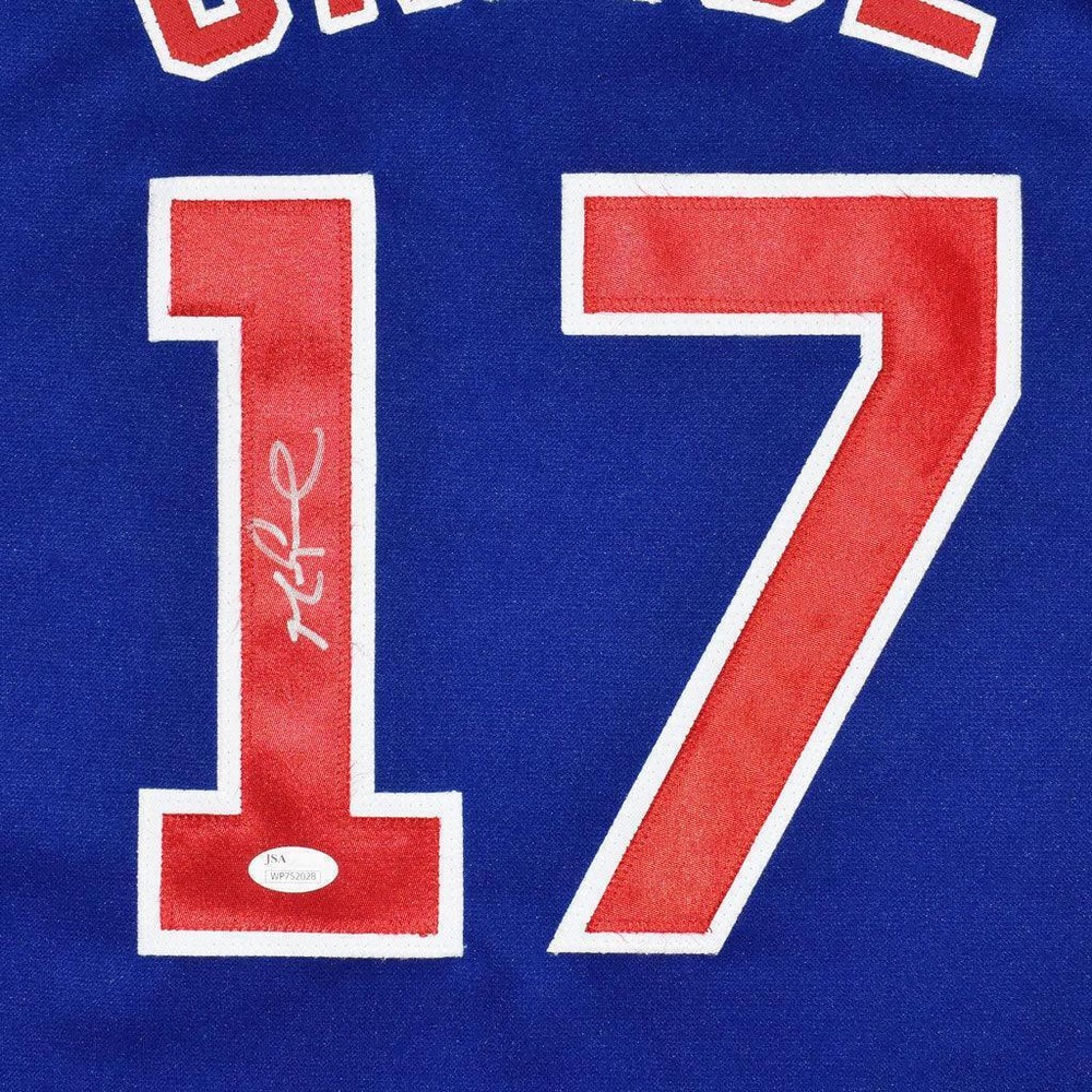 Mark Grace Signed Chicago Blue Baseball Jersey (JSA)