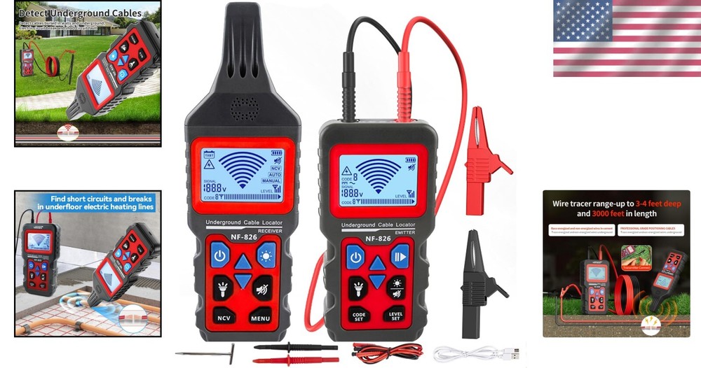 NOYAFA NF-826 Cable Locator: Accurate Underground Tracker for Professionals