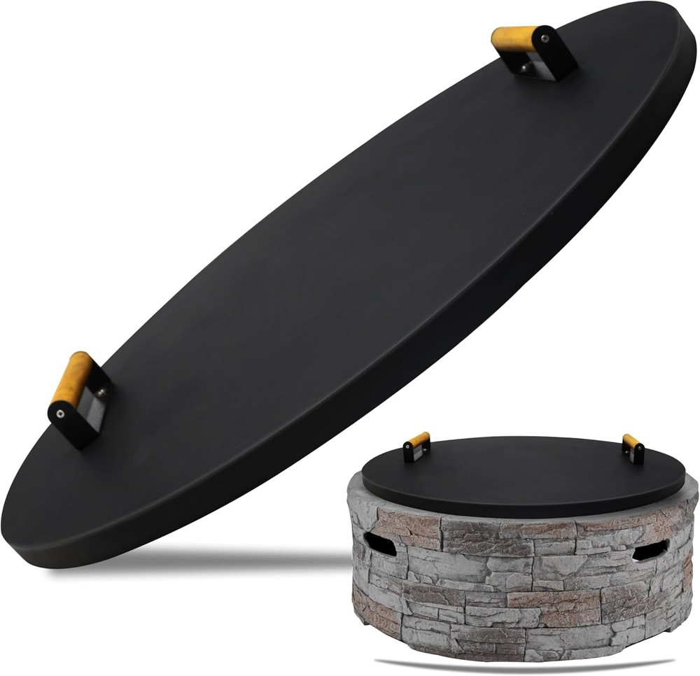 FEBTECH 31" Round Fire Pit Cover Perfect for Fire Pit Inside up to 29"