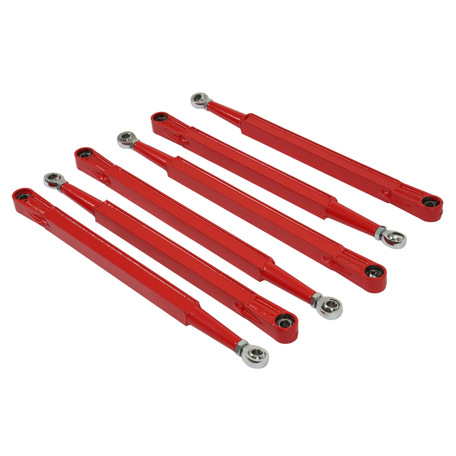 Red Boxed Rear Radius Arms For Can-Am Maverick X3 2017+ 64\" Body Powder Coated