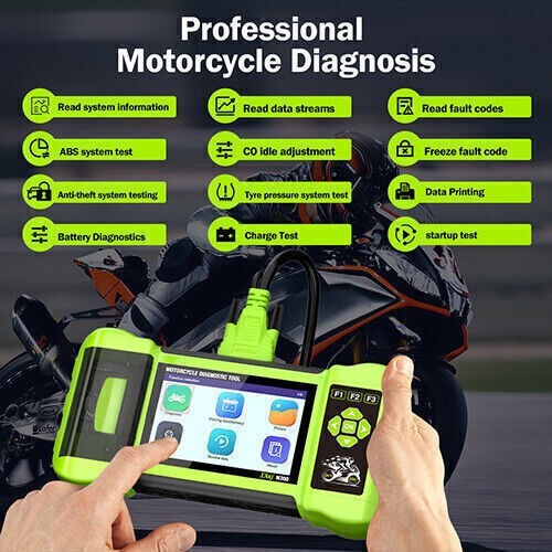 JDiag M300 Motorcycle Diagnostic OBD2 Scanner Full Version Dual System Testing