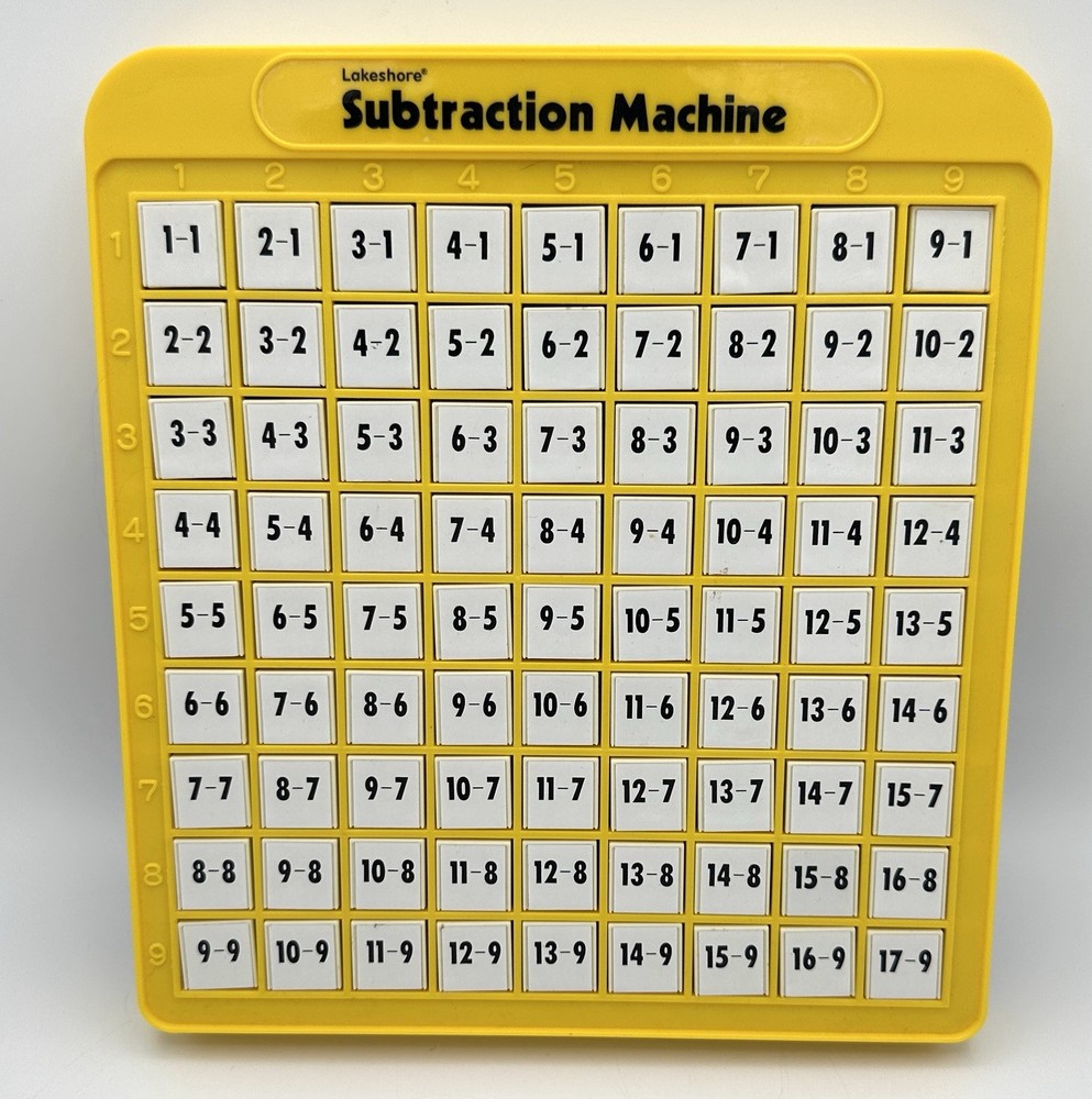 Lakeshore Subtraction Machine Math School Homeschool Educational Learning