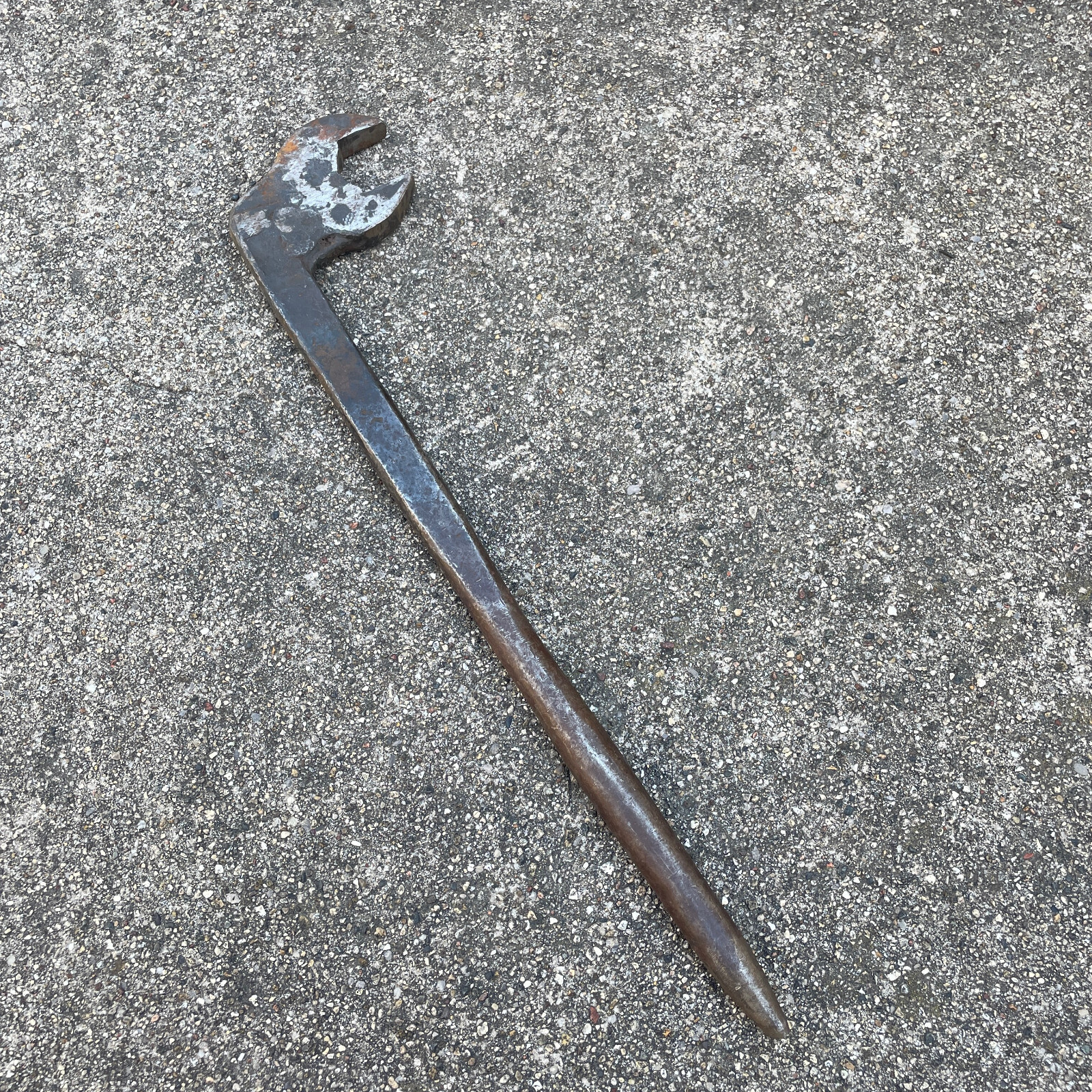 1 1/4" 90 Degree Hand Welded Vintage Spud Wrench 17.5" Long Heavy & Thick