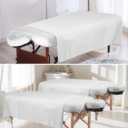 Premium Microfiber Massage Table Sheets Set - 3 Piece Cover, Fitted Sheet & Face
