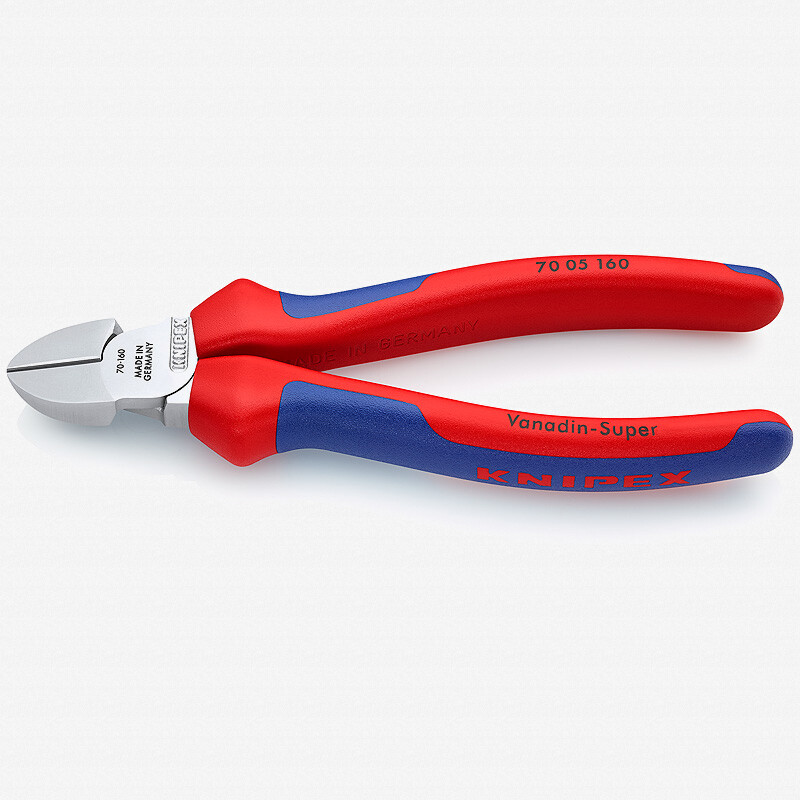 Knipex 6.3" Diagonal Cutters - Chrome w/ MultiGrip