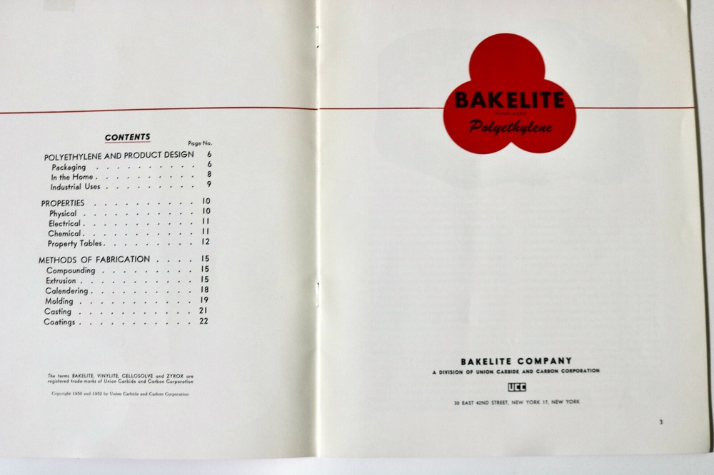 BAKELITE 1952 magazine booklet UCC