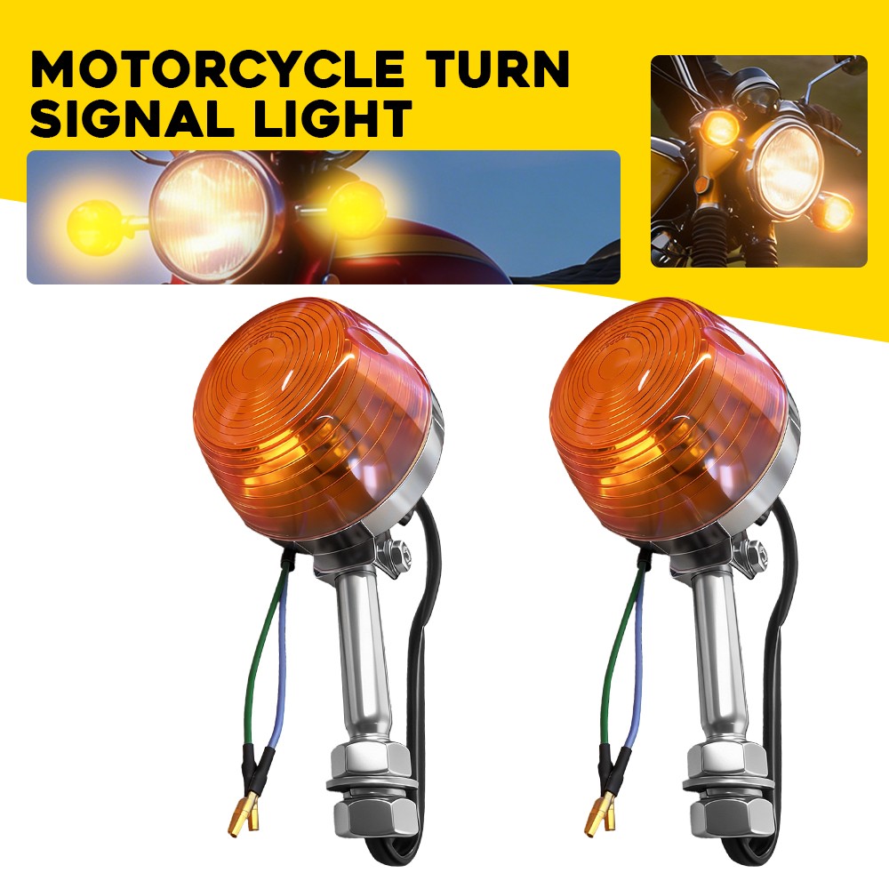 2x Front/Rear Turn Signal - Single Filament Fit Honda CB175/200/350/450/500/750