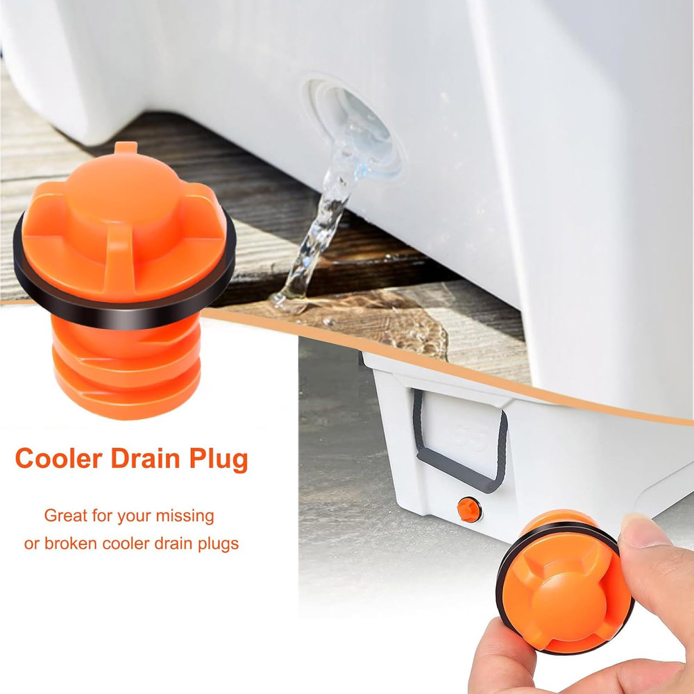 2 Pack Cooler Drain Plugs, Cooler Drain Plug Replacement Compatible with Yeti...
