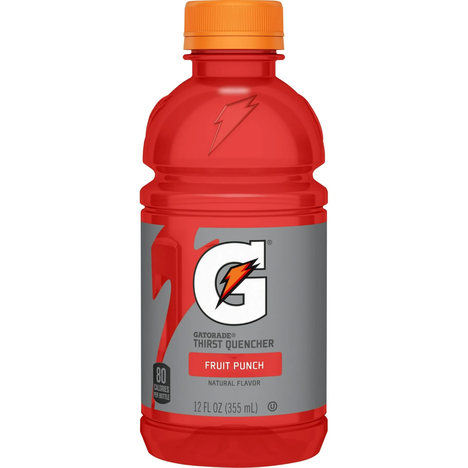 Gatorade Thirst quencher Fruit punch Sports drinks, 12 fl oz, 12 Count Bottles.
