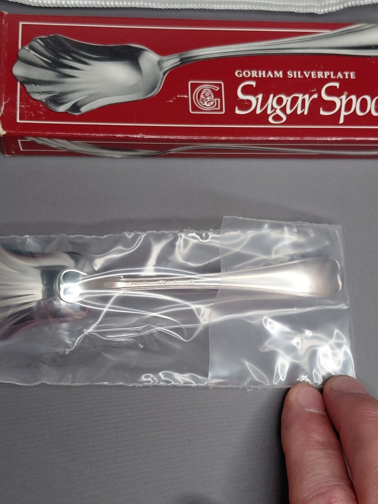 Gorham Sugar Spoon Silverplate Shell Shape N116 With Box 6" Unused