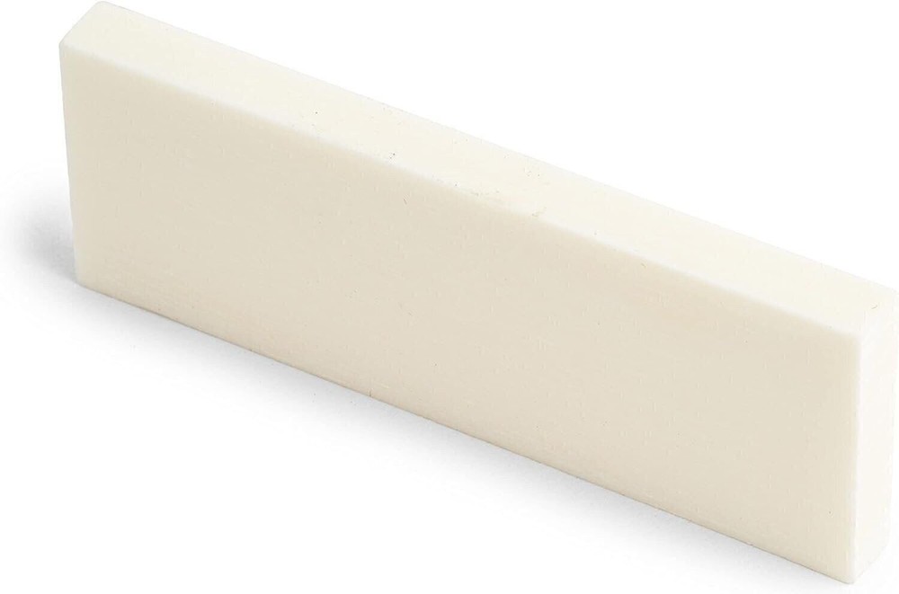 StewMac Bleached White Bone Nut Blank for Dobro