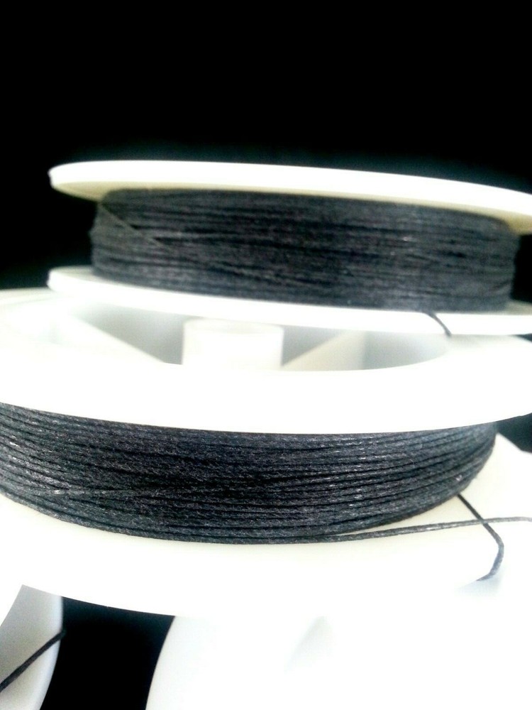 (1) Solid Black Genuine Irish Linen Single Pool Billiard Cue Wrap Spool