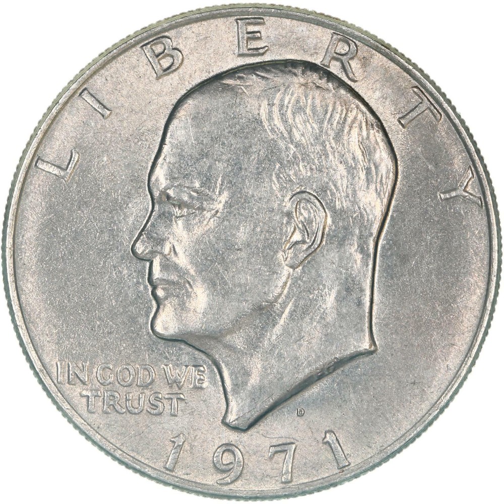 1971 D Eisenhower Dollar AU Ike