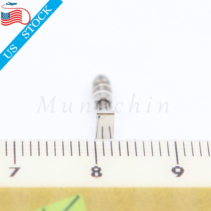 2PC Rectangle Screw & Bolt Replace For Cartier Eyeglasses Frame Silver 4.0*2.0mm