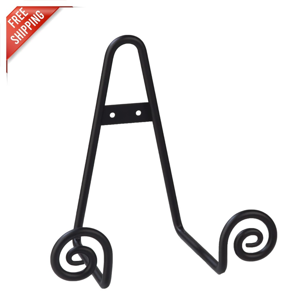 Durable Iron Triangular Scroll Rack - Perfect for Artwork and Plate Display