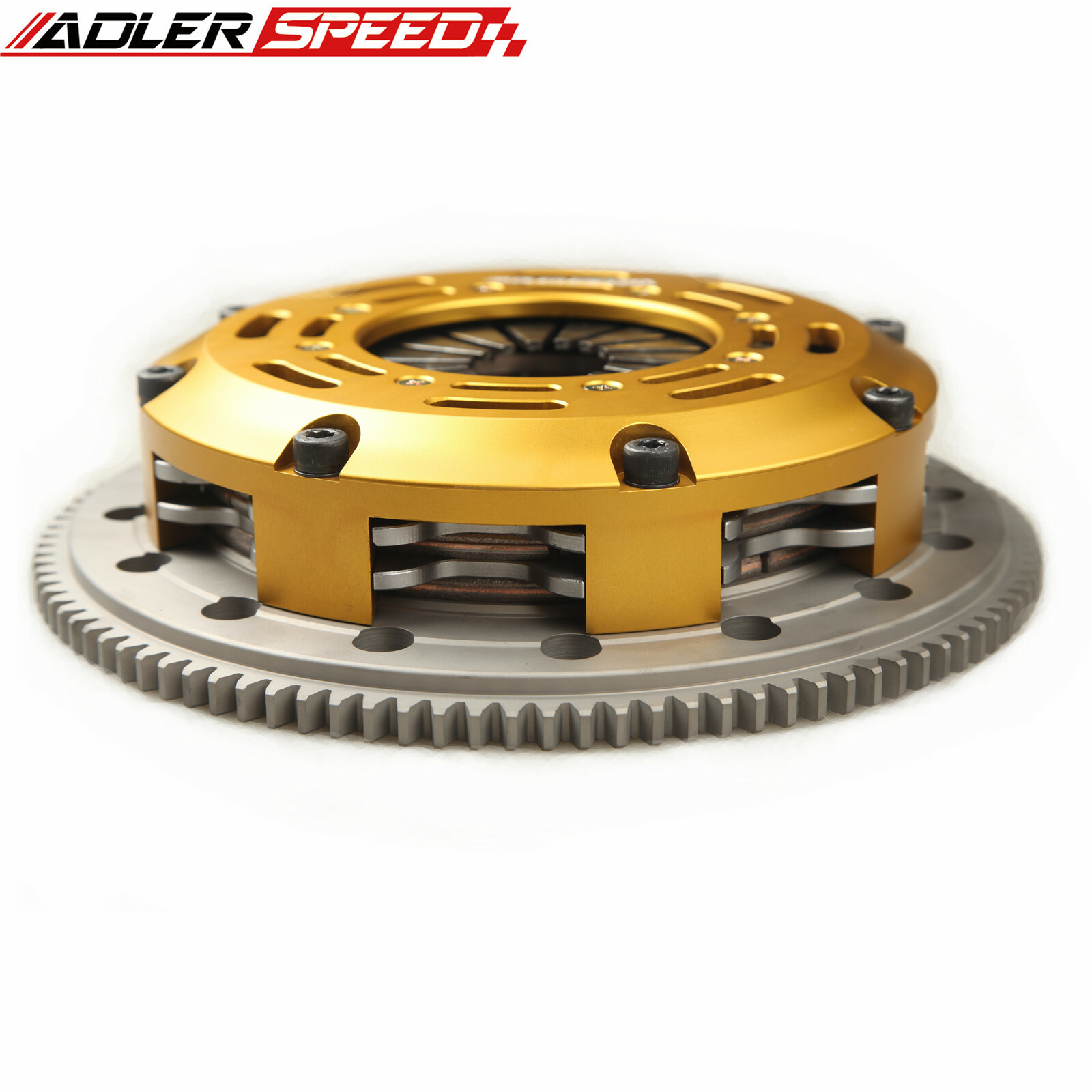 ADLERSPEED Race Clutch Twin Disc Kit For ECLIPSE TALON TSI LASER RS 4G63 6 BOLT