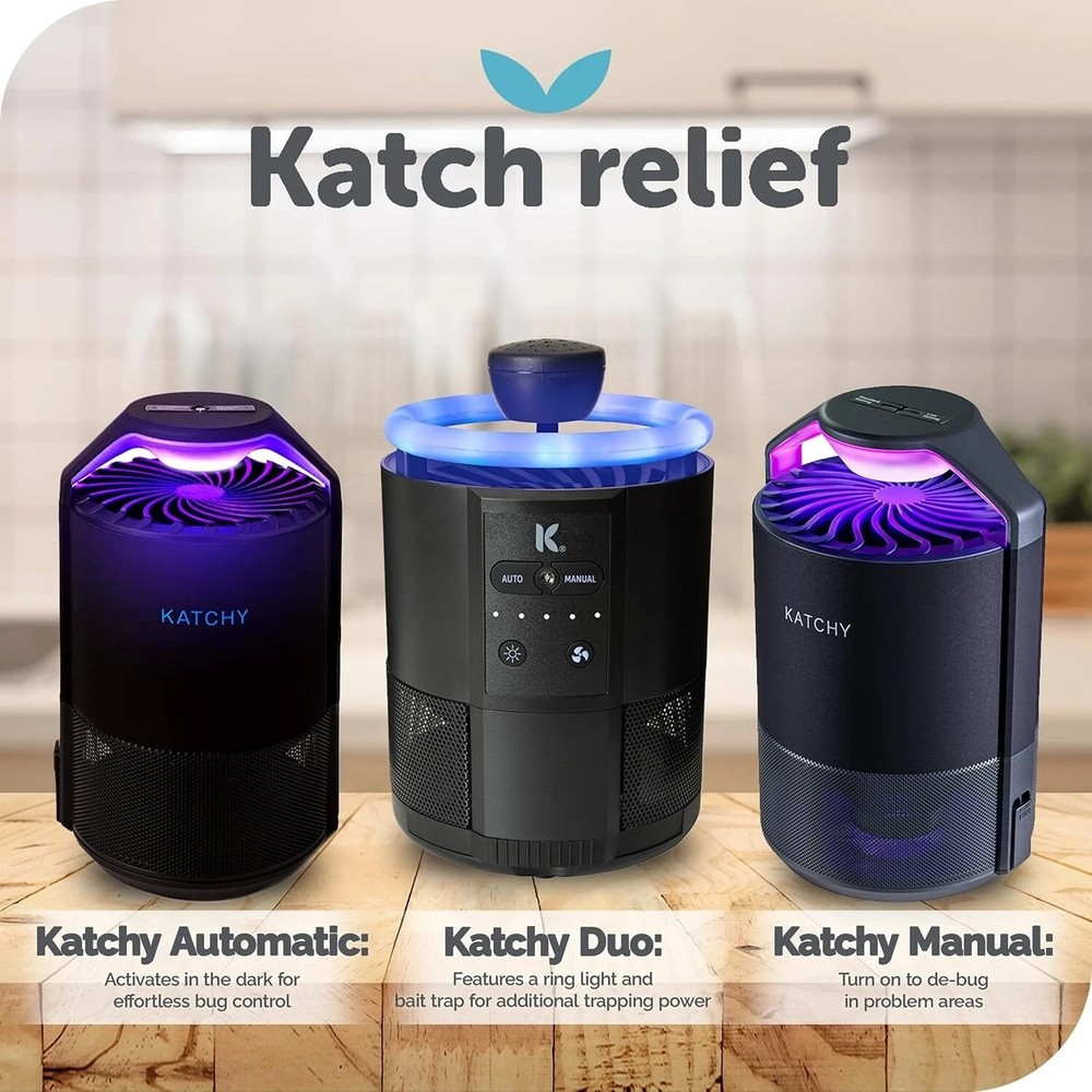 Katchy Automatic Indoor Insect Trap - Black