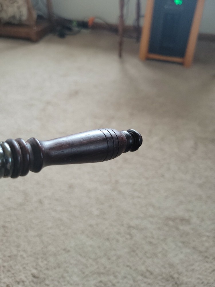 Vintage Silver-Plated Gravy Boat with Wood Handle. Unmarked