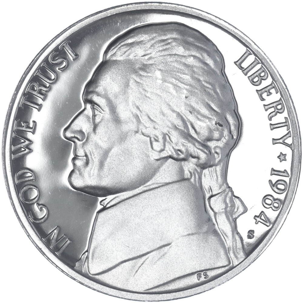 1984 S Jefferson Nickel Gem DCam Proof