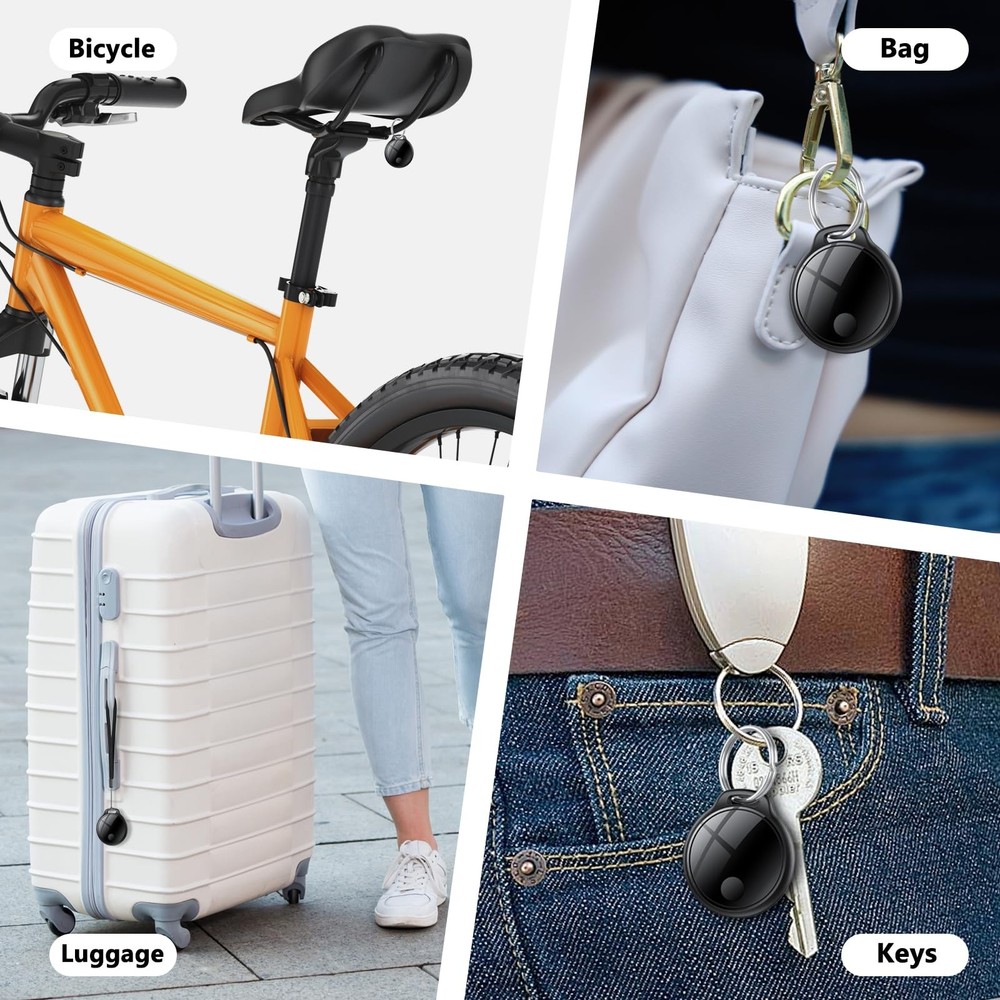 Tracker Tags-4 Pack: Bluetooth Tracker, with Apple Find My APP (iOS Only) Rep...