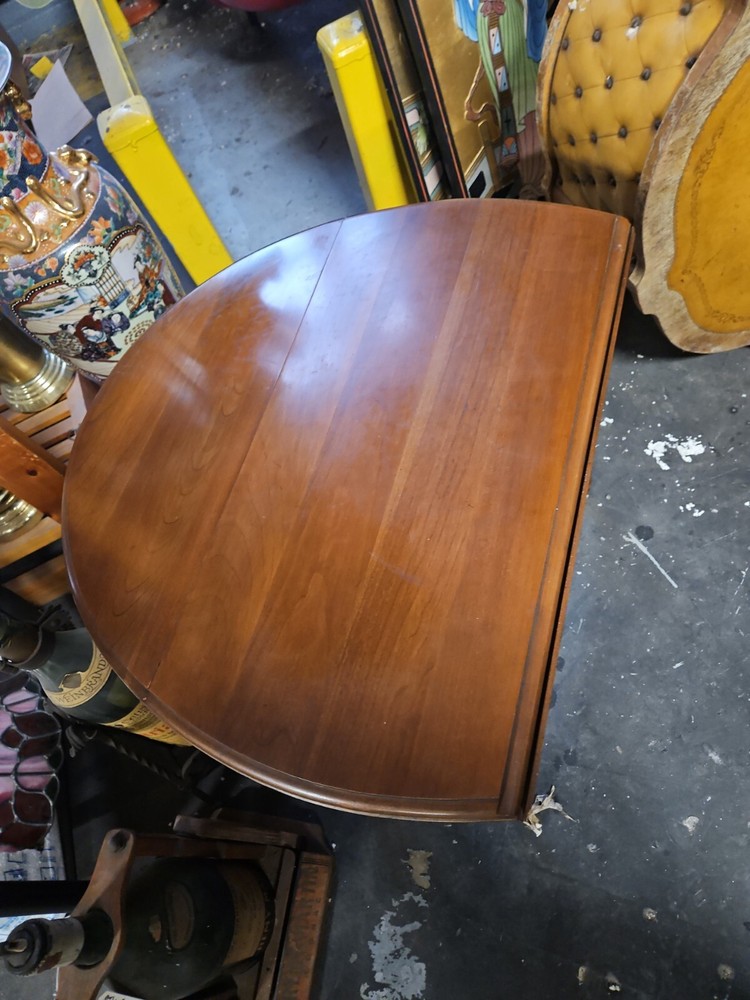 Vintage Pennsylvania House Drop Leaf End Table Solid Cherry Oval