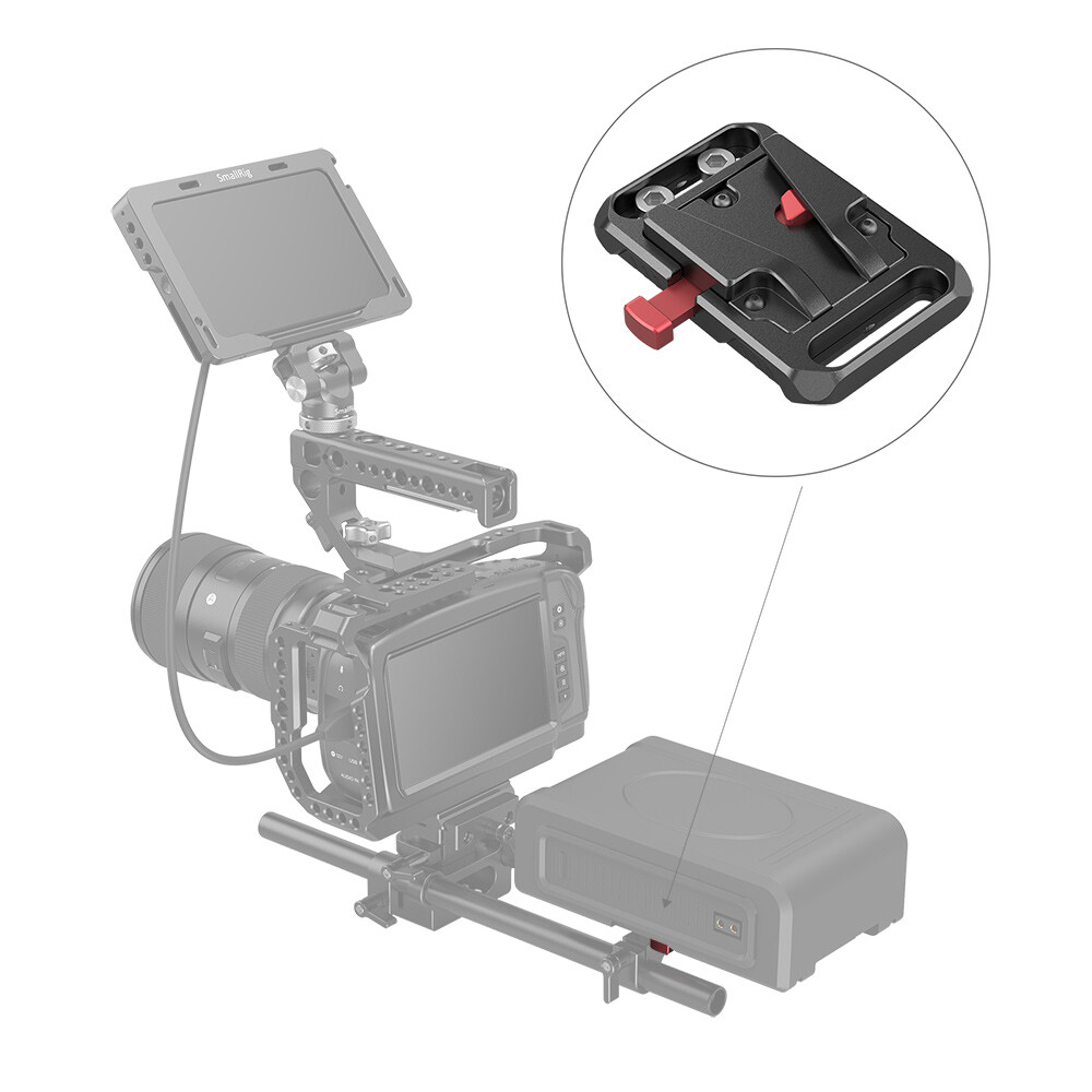 SmallRig Mini V-Lock Battery Plate W/Durable Aluminum Construction 2987