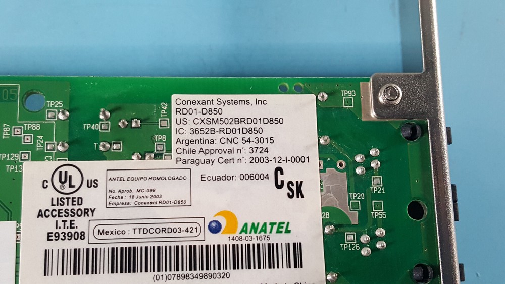 Conexant RD01-D850 Data/Fax Modem