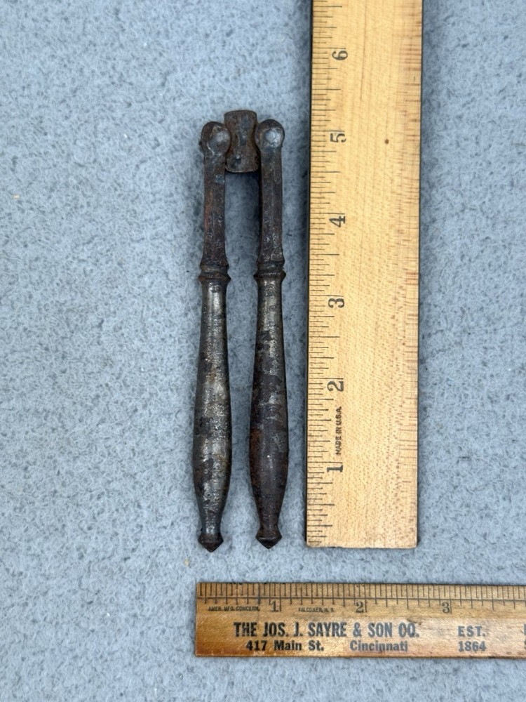 Vintage Cast Iron Handheld Reversible Hinged Nutcracker