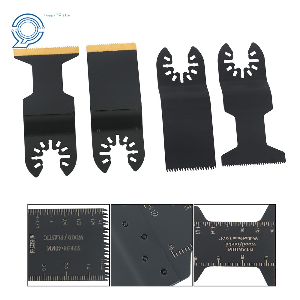 20 Pack Universal Oscillating Saw Blades - 6 Types Titanium Multitool Blades Kit