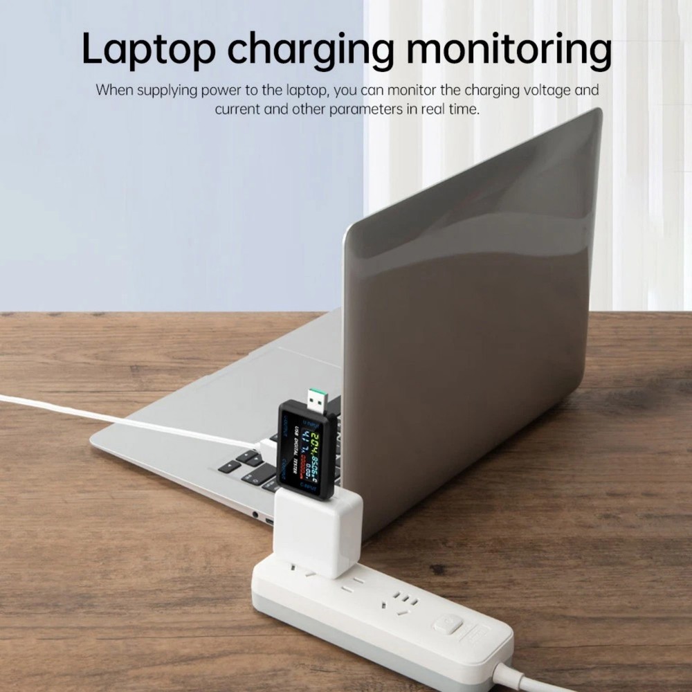 New Professional USB C Voltmeter Ammeter with IPS Display for Digital Devices