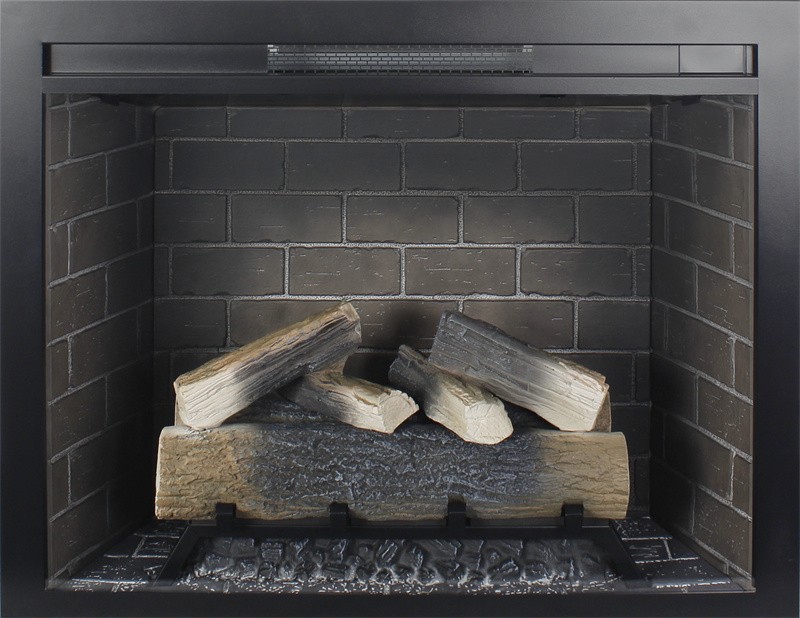 33" Infrared Electric Fireplace Insert Heater Realistic Flame w/Crackling Sound