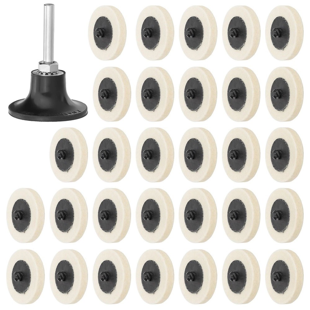 30pcs Disc Polishing Buffing Pads Sanding Wheels Holder Quick Disc Replacement