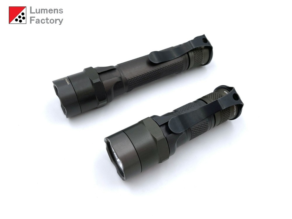 E Series Deep Pocket Carry Tailcap with Clip. E1 E2 E2D E2T-MV E1B E2L-AA L4 V1