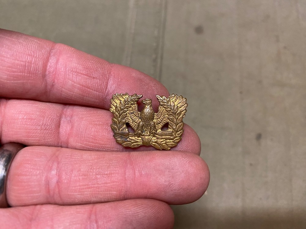ORIGINAL WWII US ARMY WARRANT OFFICER JACKET SHIRT COLLAR INSIGNIA PIN