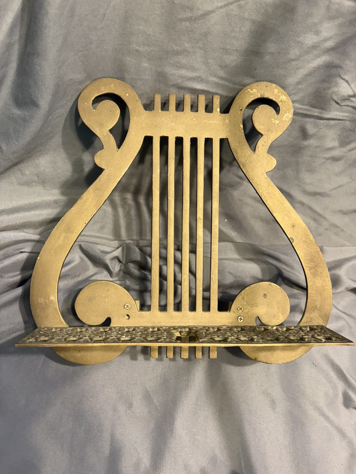 Vintage Ornate Floral Brass Music Stand Antique Adjustable Height