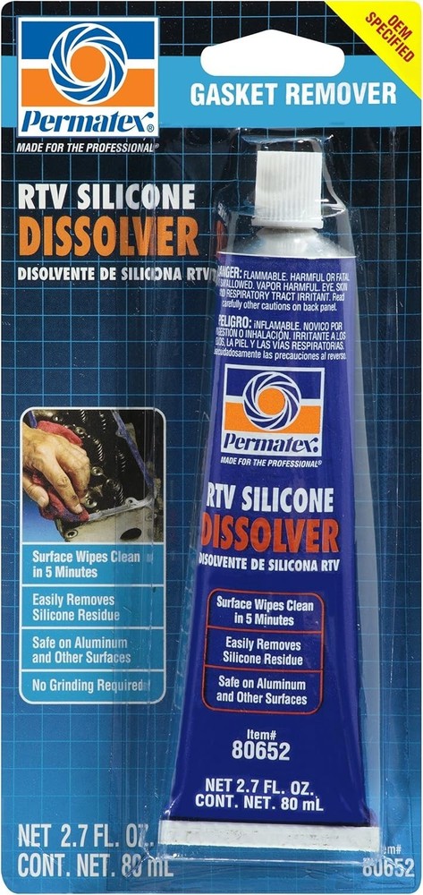 Permatex 80652 RTV Silicone Dissolver, 2.7 oz