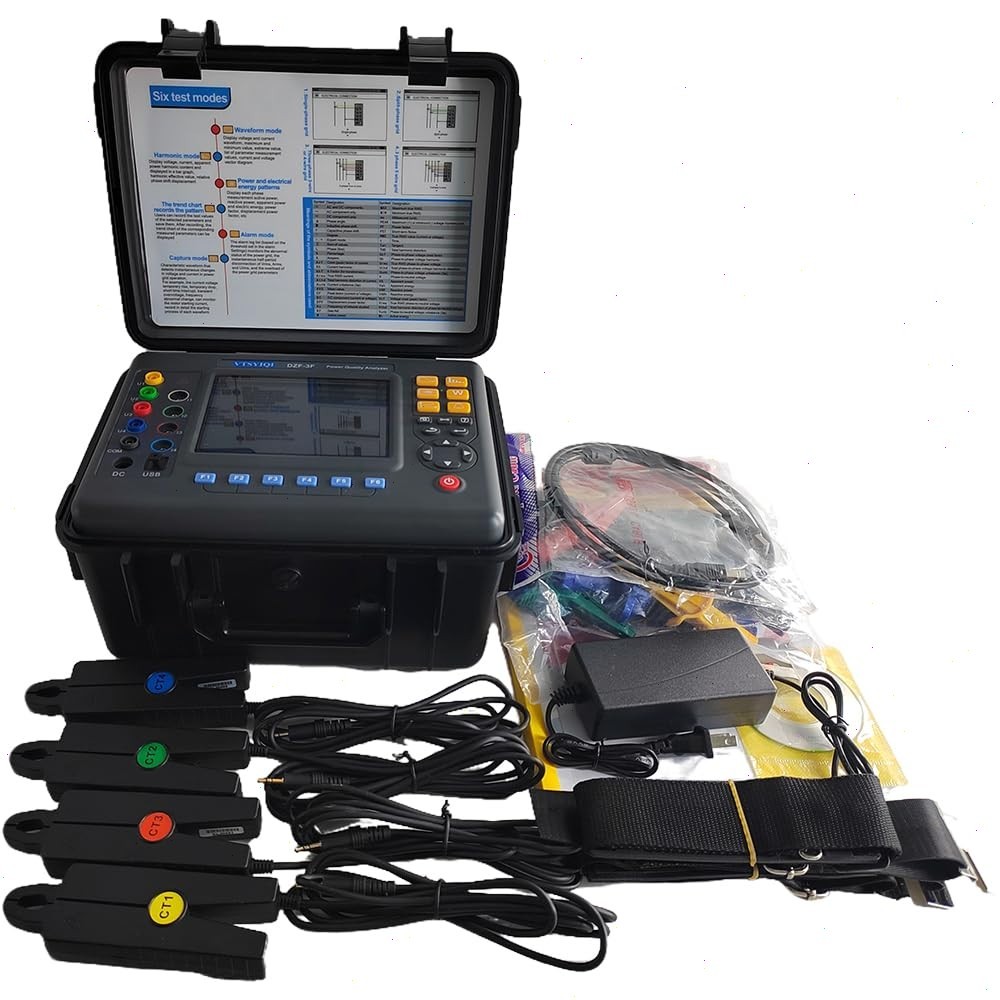 Portable Power Quality Analyzer with USB Interface AC Current Clamp 10mA~10.0A