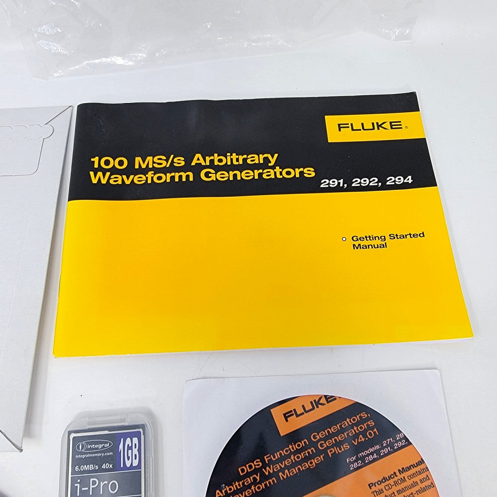 FLUKE MS/s ARBITRARY WAVEFORM GENERATOR MANUAL CD ROM CABLE KIT NEW