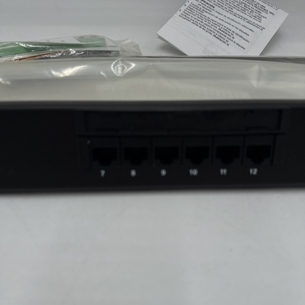 Leviton 252-5G596-U12 12-Port Patch Block Cat 5E Flat Panel 110 Style 1RU