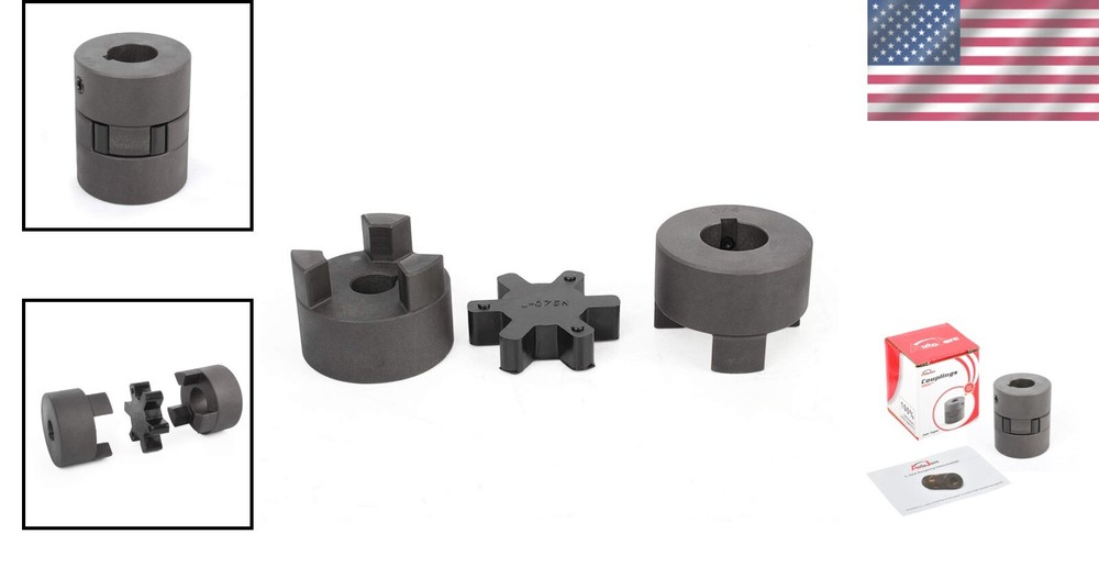 Compact L075 Coupler Set with Rubber Spider - Enhanced Performance for Machinery
