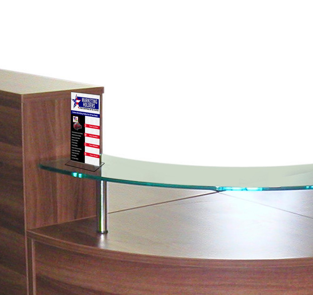 Sign Holder 4"W x 9"H Double Sided Bottom Load Table Tent