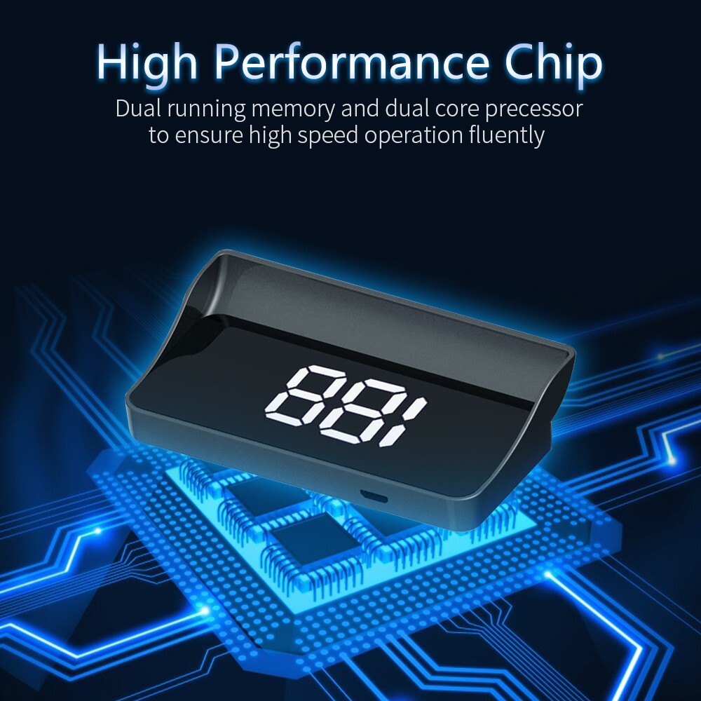 Car Head Up Display Digital Speedometer Windshield Projector KM/H