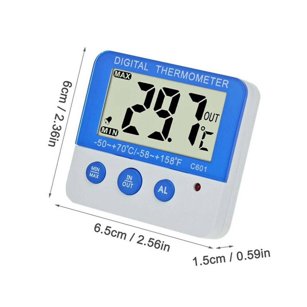 2Pack LED Display Electronic Thermometers Home Thermometer kitchen Freezer Alarm