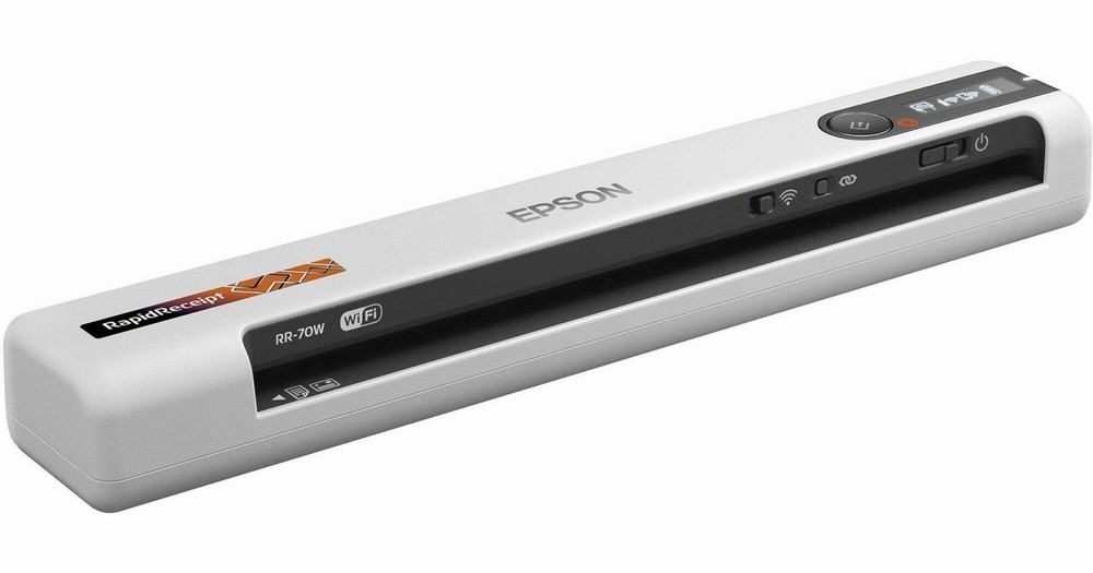 EPSON Rapidreceipt RR-70W Wireless Mobile Receipt Color Document Scanner + PDF
