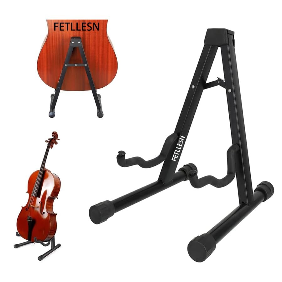 Adjustable Cello Stand,A-Frame Folding Cello Support Stand Compatible for Vio...