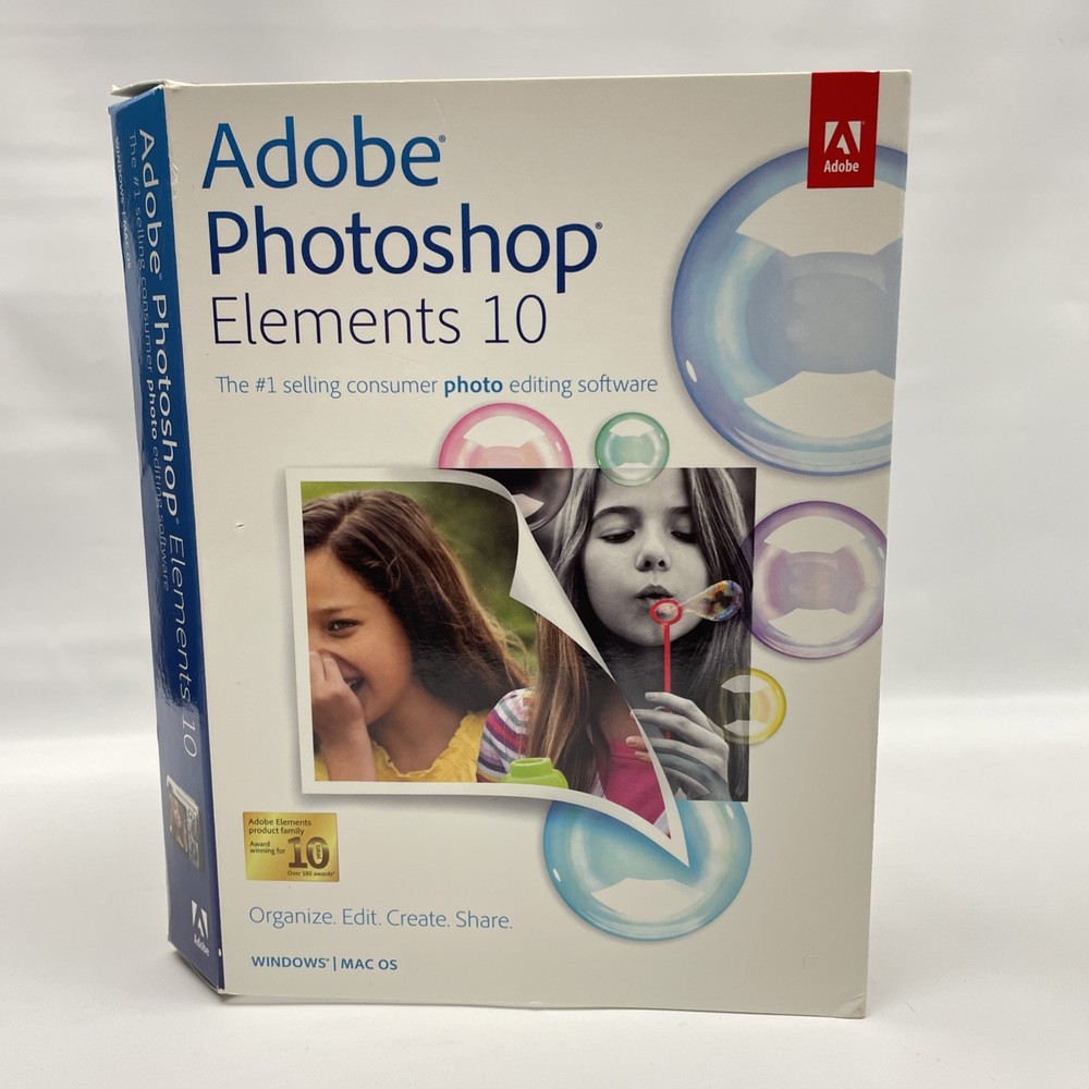 Adobe Photoshop Elements 10 for PC Mac Includes serial number Photo Editing
